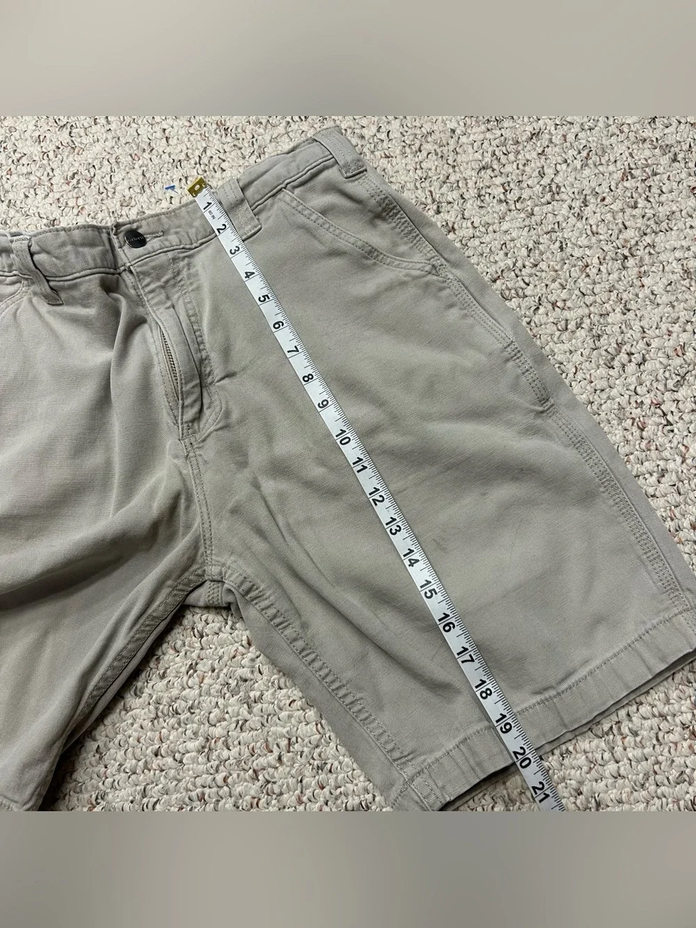 Carhartt Rugged Flex Relaxed Fit Shorts Beige Men's 34 Utility Pocket 102514-232